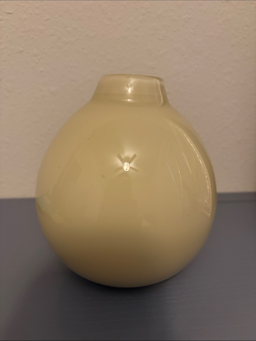 West Elm Cream Glossy Round Bud Vase